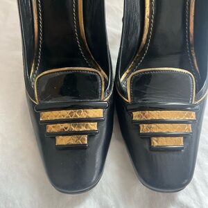 Vintage black Louis Vuitton heels pumps sz 38 US 7.5